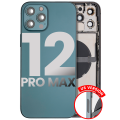 Back Housing W/ Small Components Pre-Installed Compatible For iPhone 12 Pro Max (US Version) (Used OEM Pull: Grade A) (Pacific Blue)