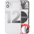 Back Housing W/ Small Components Pre-Installed Compatible For iPhone 12 (US Version) (Used OEM Pull: Grade B) (White)