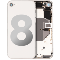 Back Housing W/ Small Components Pre-Installed Compatible For iPhone 8 (Used OEM Pull: Grade B) (Silver)