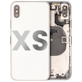Back Housing W/ Small Components Pre-Installed Compatible For iPhone XS (Used OEM Pull: Grade A) (Silver)
