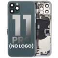 Back Housing W/ Small Components Pre-Installed Compatible For iPhone 11 Pro (No Logo) (Aftermarket Plus) (Midnight Green)
