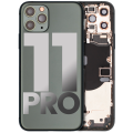 Back Housing W/ Small Components Pre-Installed Compatible For iPhone 11 Pro (Used OEM Pull: Grade C) (Matte Midnight Green)
