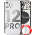 Back Housing W/ Small Components Pre-Installed Compatible For iPhone 12 Pro (International Version) (Used OEM Pull: Grade A) (Silver)