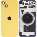 Back Glass With Steel Plate With MagSafe Magnet Pre-Installed Compatible For iPhone 14 Plus (Used OEM Pull: Grade A) (Yellow)
