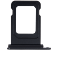 Dual Sim Card Tray Compatible For iPhone 15 / 15 Plus (Black)