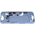 Mid-Frame Housing With Power And Volume Button Compatible For iPhone 14 (US Version) (Aftermarket Plus) (Blue)