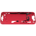 Mid-Frame Housing With Power And Volume Button Compatible For iPhone 14 (US Version) (Aftermarket Plus) (Red)