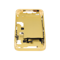 Mid-Frame Housing With Power And Volume Button Compatible For iPhone 14 (US Version) (Aftermarket Plus) (Yellow)