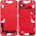 Mid-Frame Housing With Power And Volume Button Compatible For iPhone 14 Plus (US Version) (Aftermarket Plus) (Red)