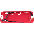 Mid-Frame Housing With Power And Volume Button Compatible For iPhone 14 Plus (US Version) (Aftermarket Plus) (Red)