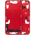 Mid-Frame Housing With Power And Volume Button Compatible For iPhone 14 (International Version) (Aftermarket Plus) (Red)