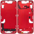 Mid-Frame Housing With Power And Volume Button Compatible For iPhone 14 (International Version) (Aftermarket Plus) (Red)