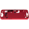 Mid-Frame Housing With Power And Volume Button Compatible For iPhone 14 (International Version) (Aftermarket Plus) (Red)
