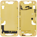 Mid-Frame Housing With Power And Volume Button Compatible For iPhone 14 (International Version) (Aftermarket Plus) (Yellow)