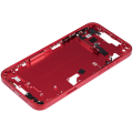 Mid-Frame Housing With Power And Volume Button Compatible For iPhone 14 Plus (International Version) (Aftermarket Plus) (Red)