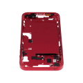 Mid-Frame Housing With Power And Volume Button Compatible For iPhone 14 Plus (International Version) (Aftermarket Plus) (Red)