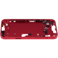 Mid-Frame Housing With Power And Volume Button Compatible For iPhone 14 Plus (International Version) (Aftermarket Plus) (Red)