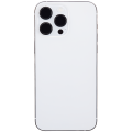 Back Housing W/ Small Pre-Installed Compatible For iPhone 14 Pro Max (U.S Version) (No Logo) (Aftermarket Plus) (Silver)