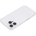 Back Housing W/ Small Pre-Installed Compatible For iPhone 14 Pro Max (U.S Version) (No Logo) (Aftermarket Plus) (Silver)