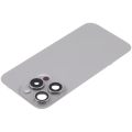 Back Glass With Steel Plate With Wireless NFC Charging MagSafe Magnet & Flashlight Flex Compatible For iPhone 15 Pro (Used OEM Pull: Grade A) (Natural Titanium)