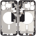 Mid-Frame Housing With Power And Volume Button Compatible For iPhone 15 Pro Max (US Version) (Used OEM Pull: Grade A) (Black Titanium)