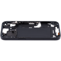 Mid-Frame Housing With Power And Volume Button Compatible For iPhone 15 (US Version) (Used OEM Pull: Grade A) (Black)