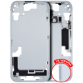 Mid-Frame Housing With Power And Volume Button Compatible For iPhone 15 (US Version) (Used OEM Pull: Grade A) (Blue)
