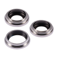 Back Camera Lens With Bracket & Bezel Compatible For iPhone 15 Pro Max (3 Piece Set) (Premium) (White Titanium)