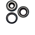 Back Camera Lens With Bracket & Bezel Compatible For iPhone 15 Pro (3 Piece Set) (Premium) (Black Titanium)