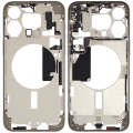Mid-Frame Housing With Power And Volume Button Compatible For iPhone 15 Pro Max (US Version) (Used OEM Pull: Grade A) (Natural Titanium)