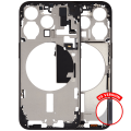Mid-Frame Housing With Power And Volume Button Compatible For iPhone 15 Pro (US Version) (Used OEM Pull: Grade A) (Black Titanium)
