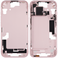 Mid-Frame Housing With Power And Volume Button Compatible For iPhone 15 (US Version) (Used OEM Pull: Grade A) (Pink)