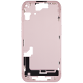 Mid-Frame Housing With Power And Volume Button Compatible For iPhone 15 (US Version) (Used OEM Pull: Grade A) (Pink)