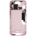 Mid-Frame Housing With Power And Volume Button Compatible For iPhone 15 (US Version) (Used OEM Pull: Grade A) (Pink)