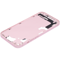 Mid-Frame Housing With Power And Volume Button Compatible For iPhone 15 (US Version) (Used OEM Pull: Grade A) (Pink)