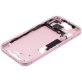 Mid-Frame Housing With Power And Volume Button Compatible For iPhone 15 (US Version) (Used OEM Pull: Grade A) (Pink)