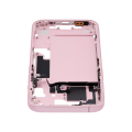 Mid-Frame Housing With Power And Volume Button Compatible For iPhone 15 (US Version) (Used OEM Pull: Grade A) (Pink)