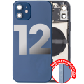 Back Housing W/ Small Components Pre-Installed Compatible For iPhone 12 (International Version) (Used OEM Pull: Grade A) (Blue)