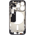 Mid-Frame Housing With Power And Volume Button Compatible For iPhone 15 Pro (US Version) (Used OEM Pull: Grade A) (Blue Titanium)