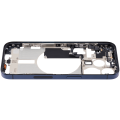 Mid-Frame Housing With Power And Volume Button Compatible For iPhone 15 Pro (US Version) (Used OEM Pull: Grade A) (Blue Titanium)