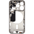 Mid-Frame Housing With Power And Volume Button Compatible For iPhone 15 Pro (US Version) (Used OEM Pull: Grade A) (Natural Titanium)