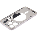 Mid-Frame Housing With Power And Volume Button Compatible For iPhone 15 Pro (US Version) (Used OEM Pull: Grade A) (Natural Titanium)