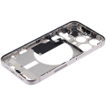 Mid-Frame Housing With Power And Volume Button Compatible For iPhone 15 Pro (US Version) (Used OEM Pull: Grade A) (Natural Titanium)