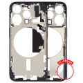 Mid-Frame Housing With Power And Volume Button Compatible For iPhone 15 Pro (US Version) (Used OEM Pull: Grade A) (Blue Titanium)