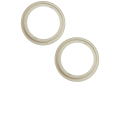 Back Camera Bezel Ring Only Compatible For iPhone 15 / 15 Plus (Yellow) (2 Piece Set)