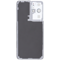 Back Cover Glass With Camera Lens Compatible For Samsung Galaxy S21 Ultra (Service Pack) (Phantom silver)