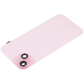 Back Glass With Steel Plate With Wireless NFC Charging MagSafe Magnet & Flashlight Flex Compatible For iPhone 15 Plus (No Logo) (Pink)