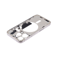 Mid-Frame Housing With Power And Volume Button Compatible For iPhone 15 Pro (US Version) (Used OEM Pull: Grade C) (Natural Titanium)
