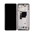 OLED Assembly With Frame Compatible For Motorola Moto Edge 40 Neo (XT2307-1 / 2023) (Refurbished) (Black)