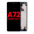 OLED Assembly With Frame Compatible For Samsung A72 (A725 / 2021) (6.67") (Aftermarket Plus) (Awesome Blue)